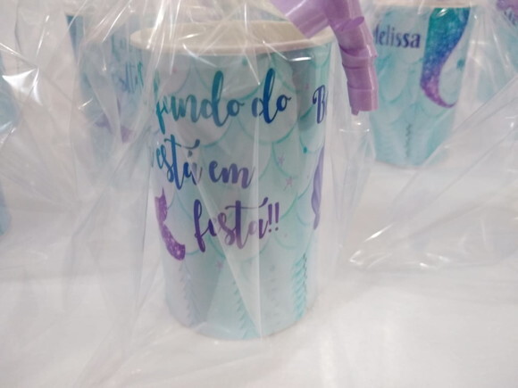 Sereia Cofrinhos Tema Sereia Embalado e Personalizado