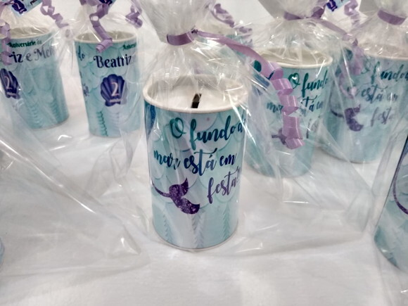 Sereia Cofrinhos Tema Sereia Embalado e Personalizado