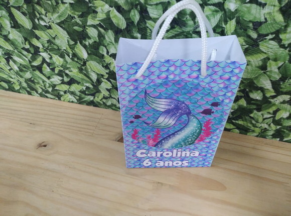 Sereia Sacola Personalizada Pronta Entrega