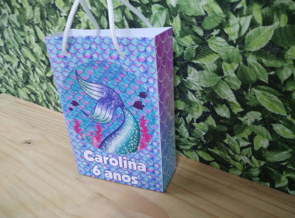 Sereia Sacola Personalizada Pronta Entrega