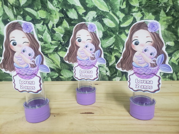 Sereia Tubetes com Apliques Personalizados