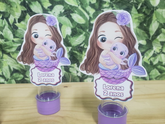 Sereia Tubetes com Apliques Personalizados
