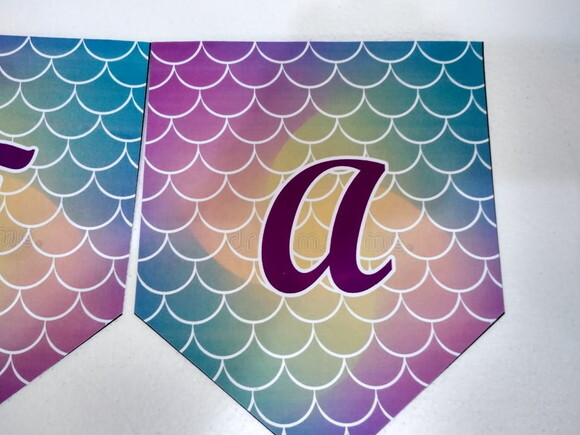 Sereia Varal Personalizado Parabens + Nome