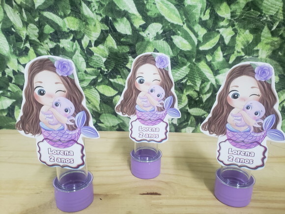 Sereia Tubetes com Apliques Personalizados