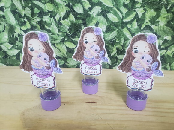 Sereia Tubetes com Apliques Personalizados