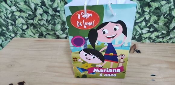 Show da Luna Sacola Personalizada Menina Pronta Entrega