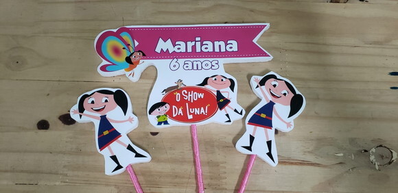 Show da Luna Topo de Bolo Personalizado Pronta Entrega