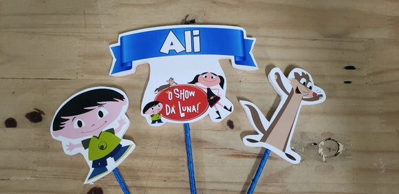Show da Luna Topo de Bolo Personalizado Pronta Entrega