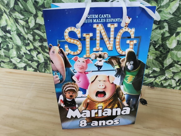Sing Sacola Personalizada Pronta Entrega