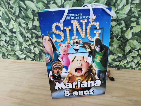 Sing Sacola Personalizada Pronta Entrega