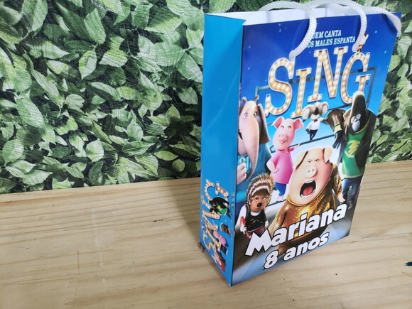 Sing Sacola Personalizada Pronta Entrega