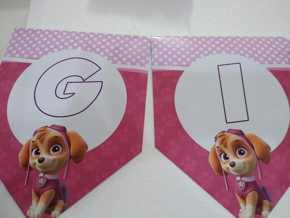 Skye Patrulha Canina Varal Parabens Mais Nome