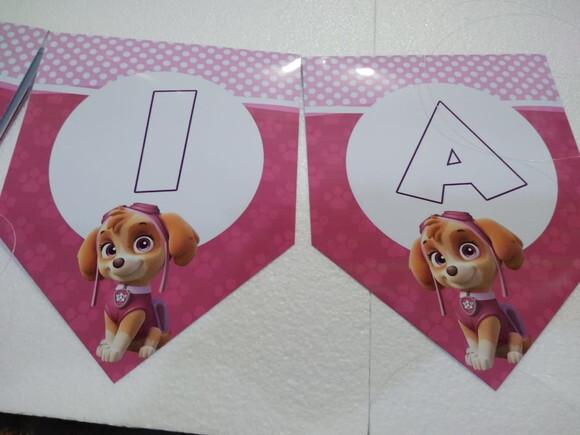 Skye Patrulha Canina Varal Parabens Mais Nome