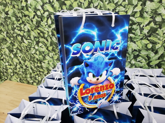 Sonic 2 Sacola Personalizada Pronta Entrega