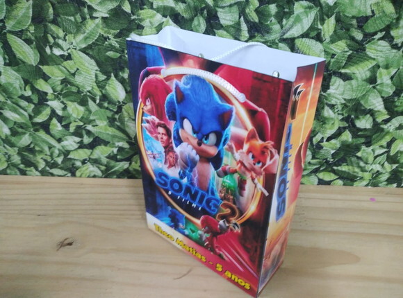 Sonic 2 Sacola Personalizada Pronta Entrega