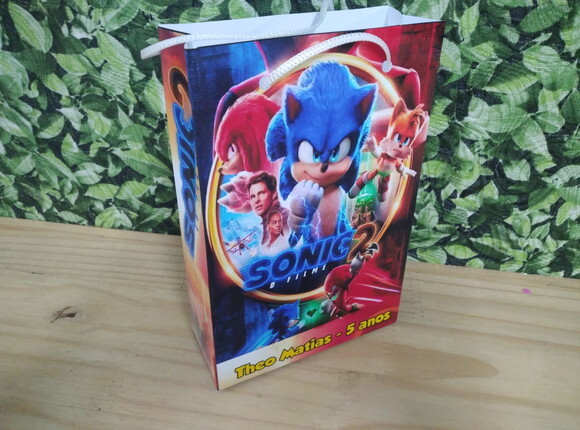 Sonic 2 Sacola Personalizada Pronta Entrega