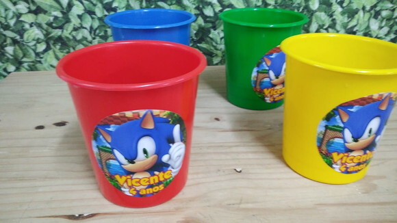 Sonic Baldinhos Personalizados Pronta Entrega