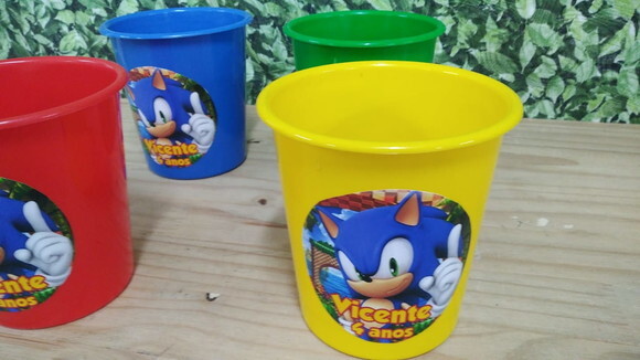 Sonic Baldinhos Personalizados Pronta Entrega