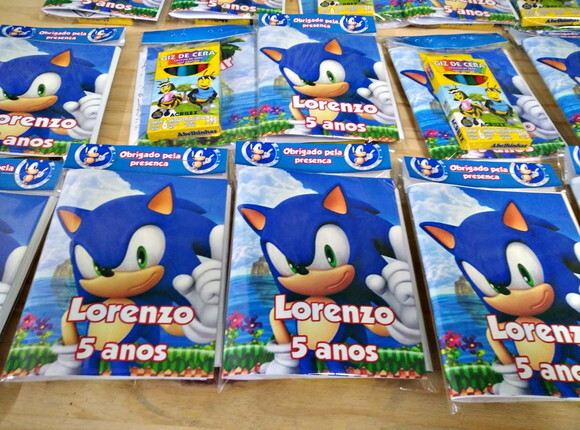 Sonic Caderninho de Colorir Personalizado
