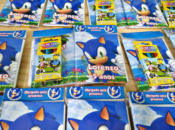 Sonic Caderninho de Colorir Personalizado