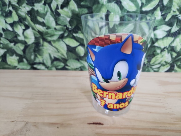 Sonic Copo Personalizado 300 ml Pronta Entrega