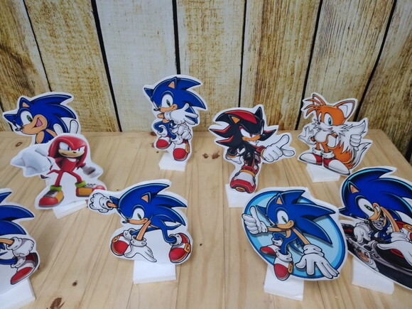 Sonic Kit de Mesa 9 Peças Tipo Displays Pronta Entrega