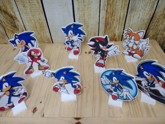 Sonic Kit de Mesa 9 Peças Tipo Displays Pronta Entrega
