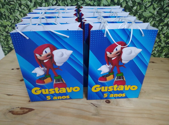 Sonic Knuckles Sacola Personalizada