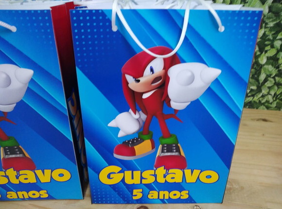 Sonic Knuckles Sacola Personalizada