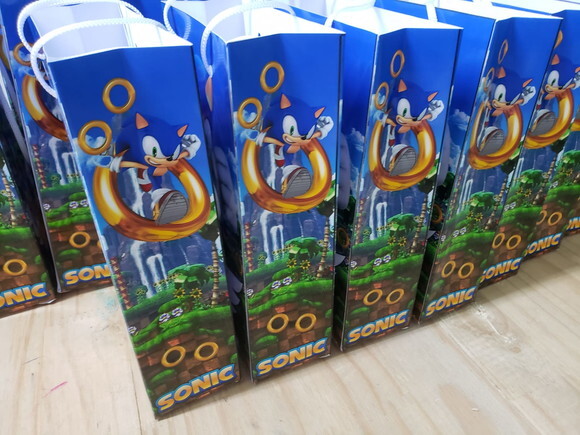 Sonic Sacola para Lembrancinha Personalizada Pronta Entrega