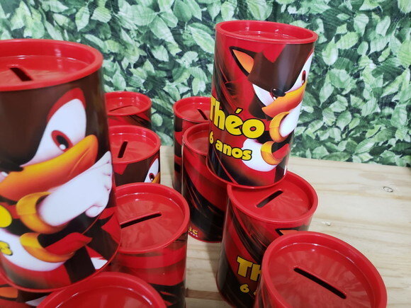Sonic Shadow Cofrinho Personalizado Pronta Entrega