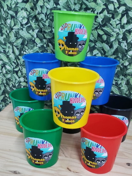 Sprunki Baldinhos 1 Litro Personalizados Pronta Entrega