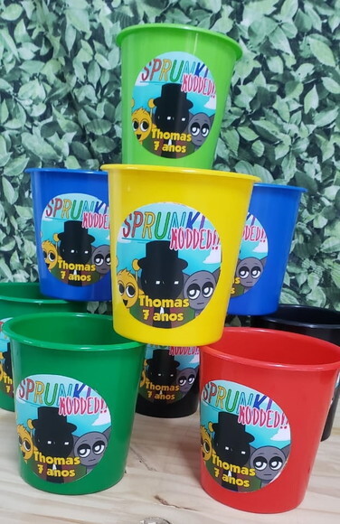 Sprunki Baldinhos 1 Litro Personalizados Pronta Entrega