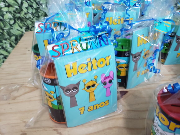Sprunki Kit Lembrancinha Personalizado Pronta Entrega