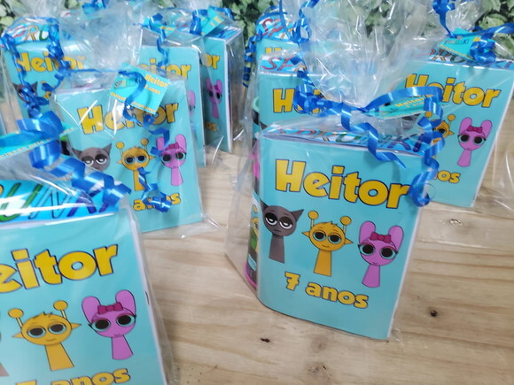 Sprunki Kit Lembrancinha Personalizado Pronta Entrega