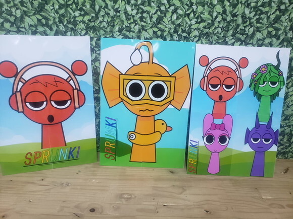 Sprunki Kit Parede 3 Peças Pronta Entrega