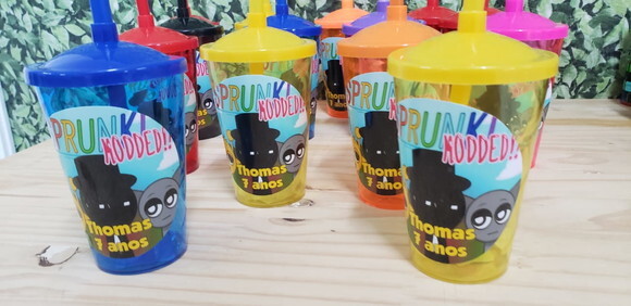 Sprunki Lembrancinha Copo Canudo (twister) Personalizzado