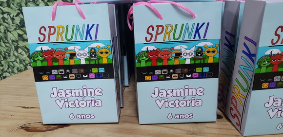 Sprunki Menina Sacola Personalizada Pronta Entrega