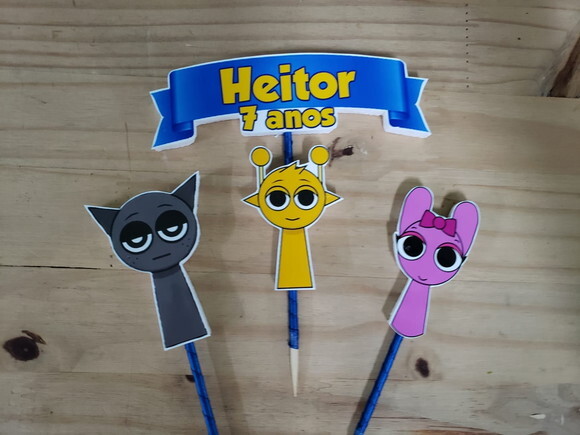 Sprunki Topo de Bolo Personalizado