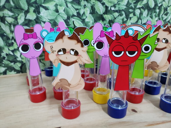 Sprunki Tubetes Lembrancinhas com Personagens Pronta Entrega