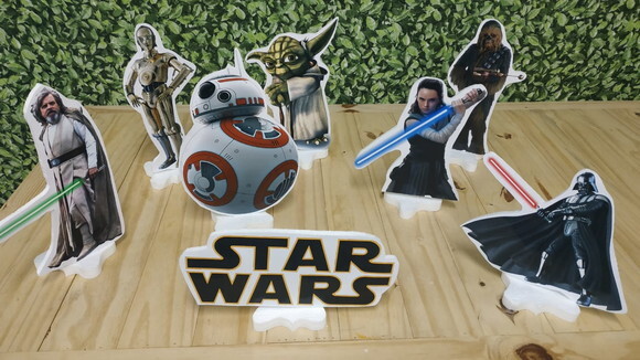 Star Wars Kit de Mesa Tipo Displays 8 Peças Pronta Entrega