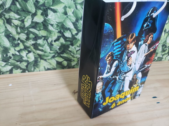 Star Wars Sacola Grande Personalizada Tam 29x20x8 cm