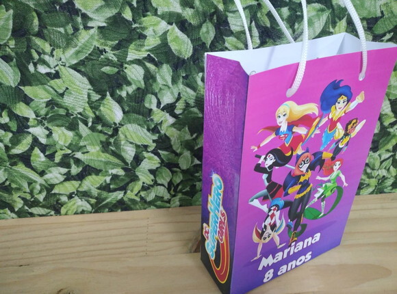 Super Hero Girls Sacola Personalizada Pronta Entrega