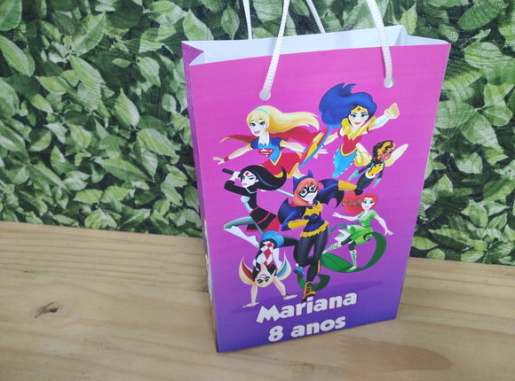 Super Hero Girls Sacola Personalizada Pronta Entrega