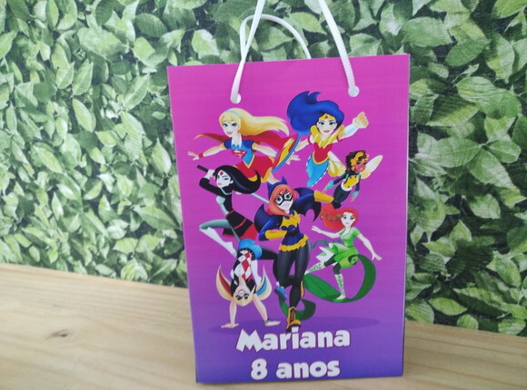 Super Hero Girls Sacola Personalizada Pronta Entrega