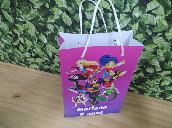 Super Hero Girls Sacola Personalizada Pronta Entrega