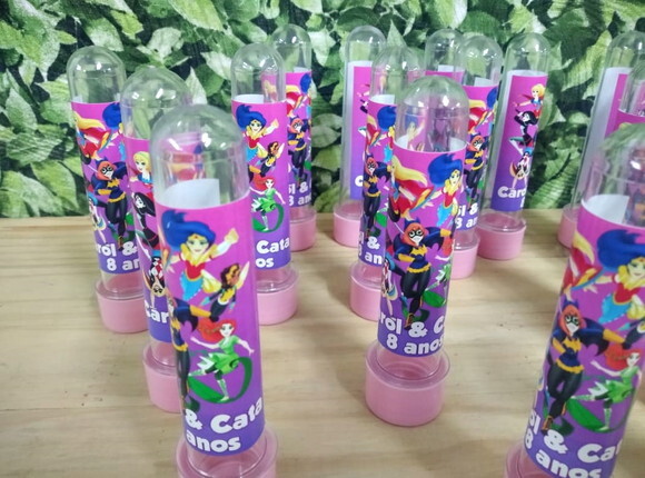 Super Hero Girls Tubetes Personalizados Pronta Entrega