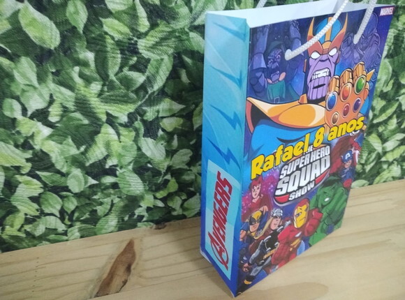 Super Hero Squaid Sacola Personalizada Pronta Entrega