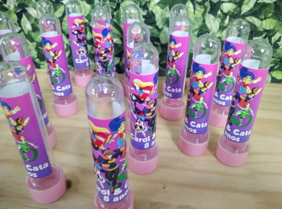 Super Hero Girls Tubetes Personalizados Pronta Entrega