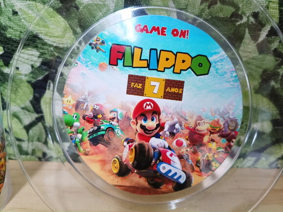 Super Mario Descartáveis Personalizados Pronta Entrega